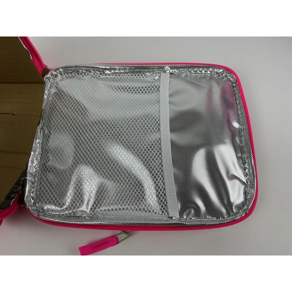 Barbie Rainbow Sequin Insulated Lunch Box Bag‎ Pink New with Tags Girls Kids